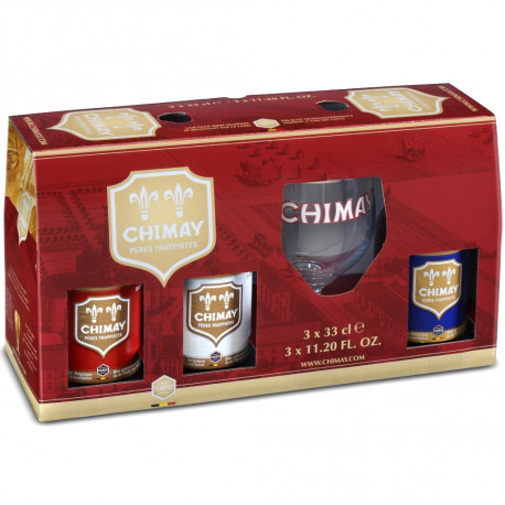 Estuche Chimay Trilogy 3*33 Cl + 1 Vaso