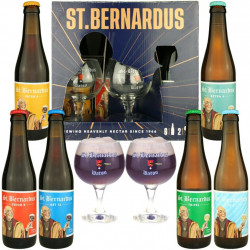 Estuche Saint Bernardus  6*33Cl + 2 Vasos de 15CL