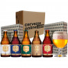 Pack combo degustación regalo estuche cervezas trapenses Belgas Chimay 5 botellas 33cl + 1 vaso