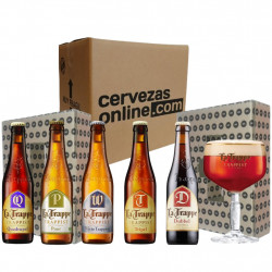 Pack combo degustación regalo la Trappe 5 cervezas 33cl + 1 vaso