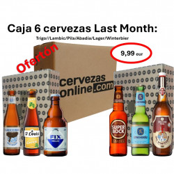 Caja Last month variada 6 CERVEZAS DE FECHA CONSUMO PREFERENTE CORTA