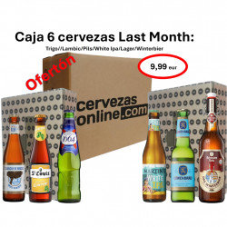 Caja Last month variada 6 CERVEZAS DE FECHA CONSUMO PREFERENTE CORTA