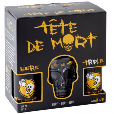 Estuche Tete De Mort 4 X 33Cl + Vaso