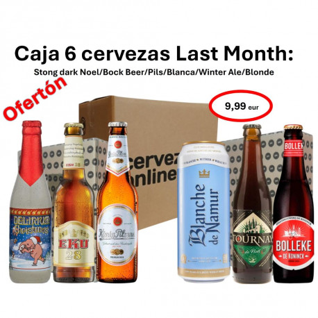 Caja Last month variada 6 CERVEZAS DE FECHA CONSUMO PREFERENTE CORTA