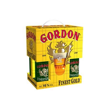 Estuche Gordon Finest Gold 4*33Cl+Vaso