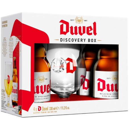 Estuche Duvel 4 Botellas 33cl + Copa Estuche Duvel 4 Botellas 33cl + Copa