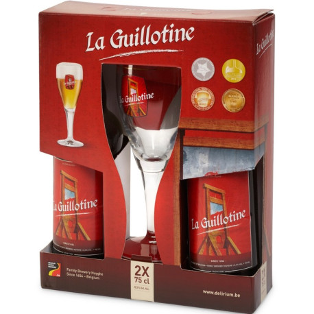 Estuche La Guillotine 2 Botellas 75cl + Copa Estuche La Guillotine 2 Botellas 75cl + Copa