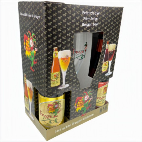 Estuche Brugse Zot 4 Botellas 33cl + Copa Estuche Brugse Zot 4 Botellas 33cl + Copa