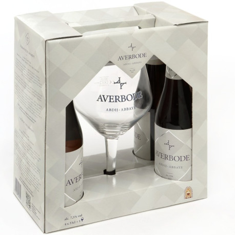 Estuche Averbode 4 Botellas 33cl + Copa Estuche Averbode 4 Botellas 33cl + Copa