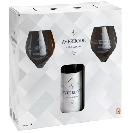 Estuche Averbode 1 Botella 75cl + 2 Copas Estuche Averbode 1 Botella 75cl + 2 Copas