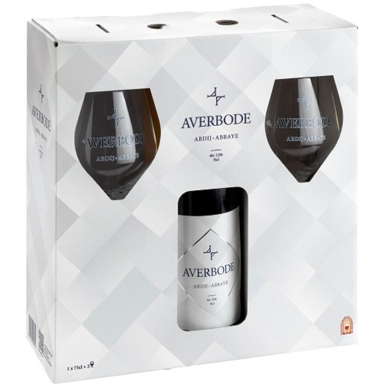 Estuche Averbode 1 Botella 75cl + 2 Copas