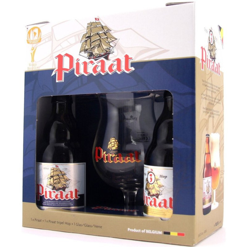 Estuche Piraat 2 Botellas 33cl + Copa